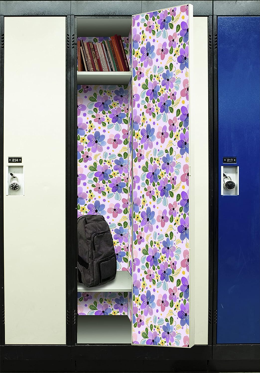 PELICAN INDUSTRIAL Wallpaper - Magnetic School Locker Wallpaper (Full Sheet Magnetic) - Flowers - Pack of 3 Sheets - vr18