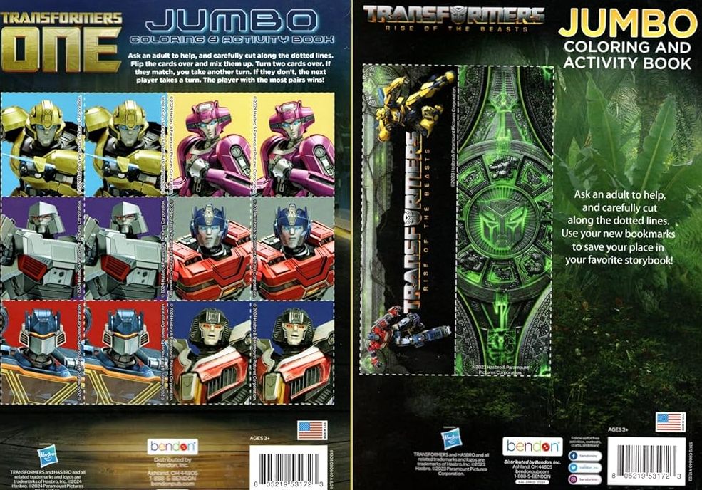 Transformers - Jumbo Coloring & Activity Book (Set of 2 Books)