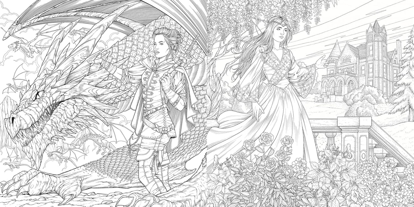 Crowns and Flames Coloring Book: Perfect for Fans of Fourth Wing & Throne