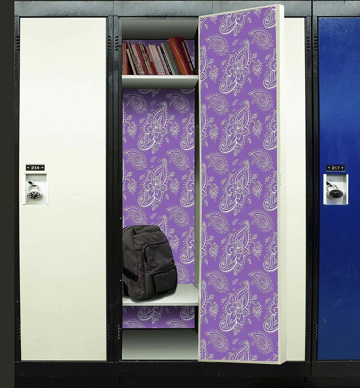 PELICAN INDUSTRIAL Magnetic Locker Wallpaper (Full Sheet Magnetic) - Trimmable, Easy Install, Remove & Reuse - Pack of 3 Sheets - vb008
