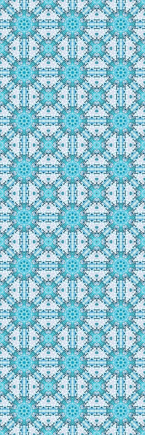 Deluxe School Locker Magnetic Wallpaper (Full sheet Magnetic) - Full Cover Standard Half Lockers - Trimmable, Easy Install, Remove & Reuse - Pack of 12 Sheets - (Geometric Blue vr68)