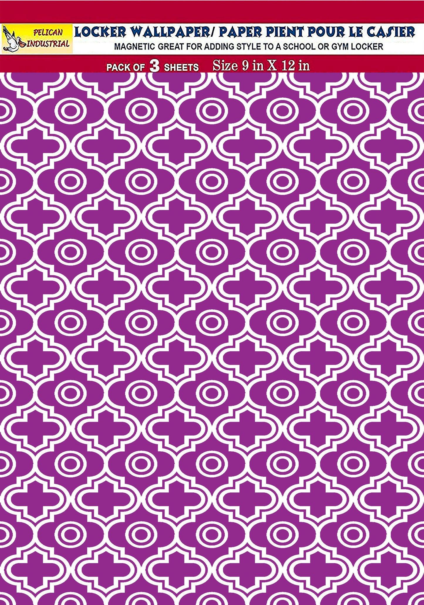 Magnetic Locker Wallpaper - Pack of 3 Sheets - (Geometric) (vg 014)