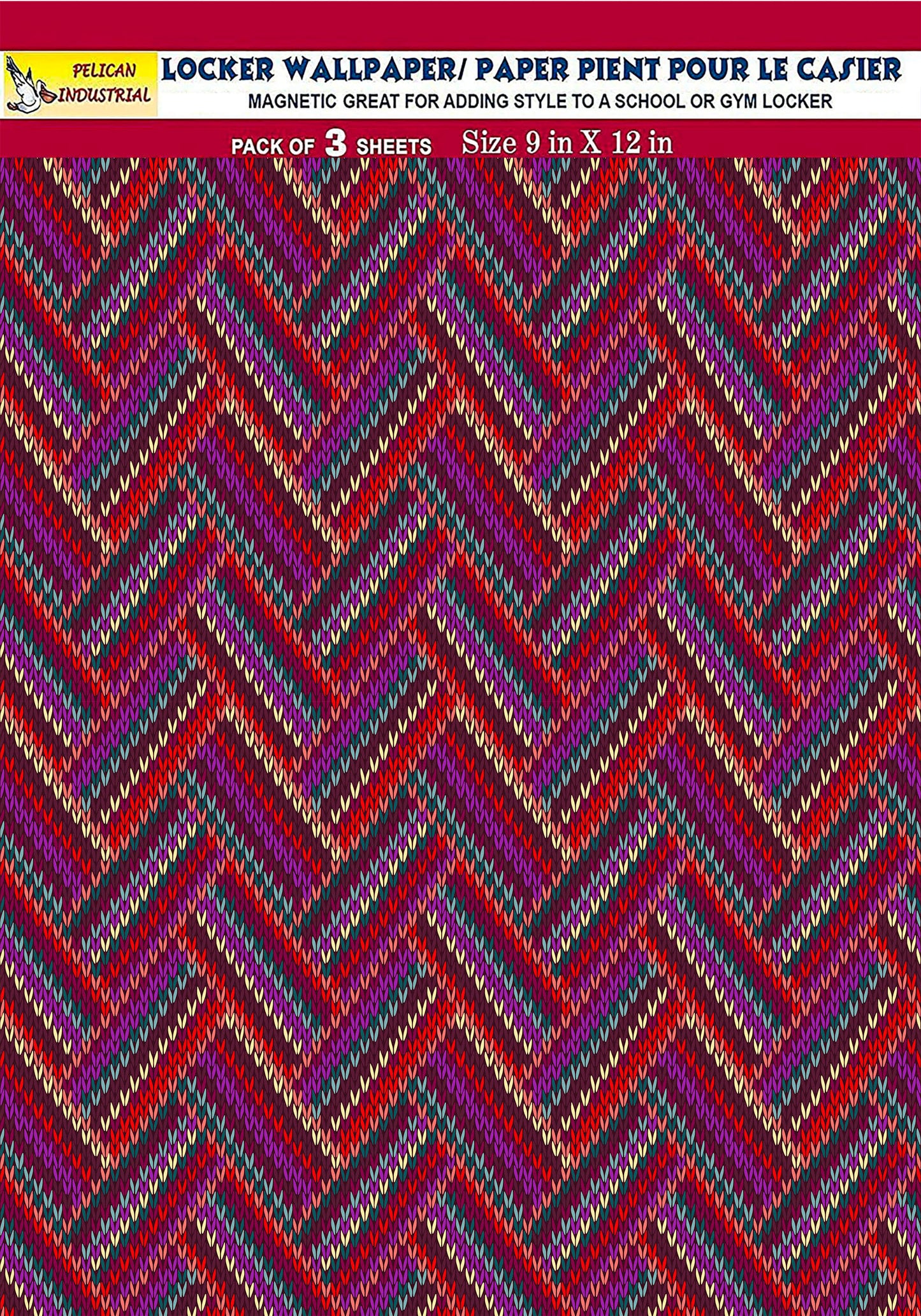 Magnetic Locker Wallpaper (Full sheet Magnetic) - Remove & Reuse Decorative Vinyl - Pack of 3 Sheets (Geometric) (vg 020)