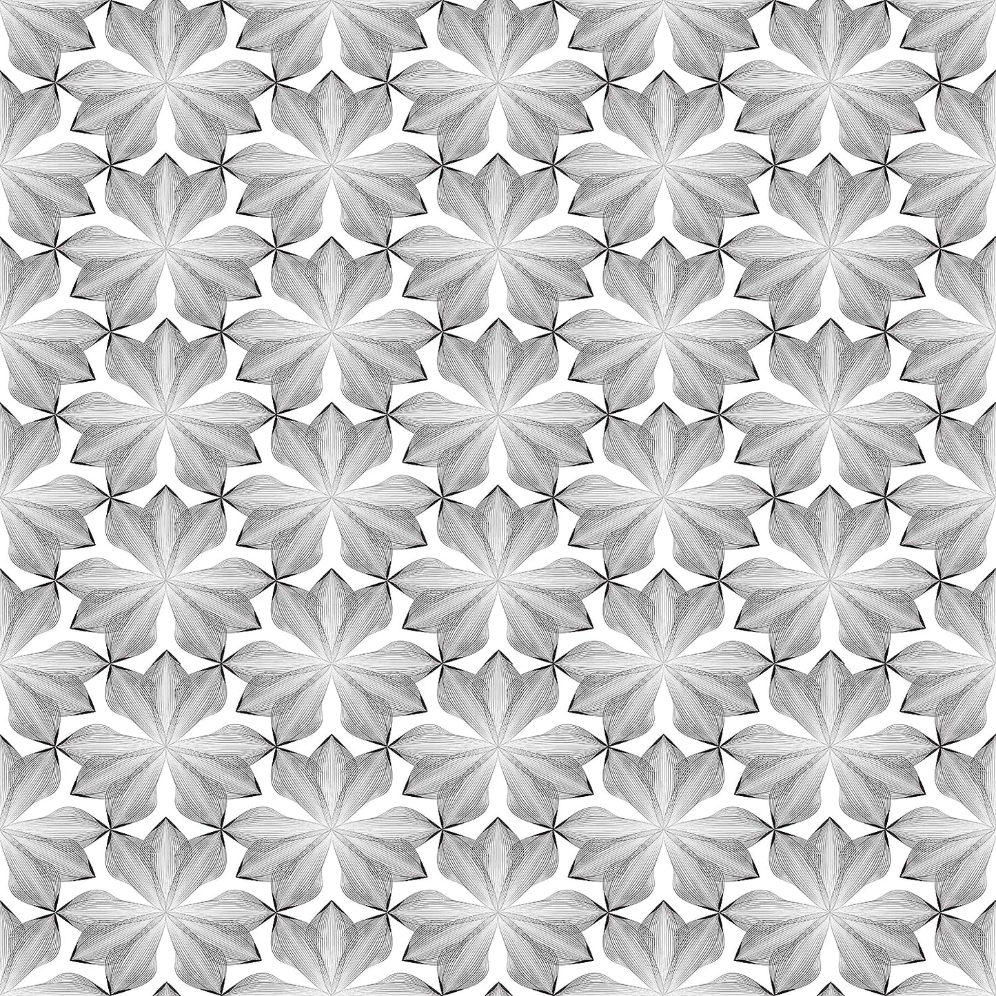 Deluxe School Locker Magnetic Wallpaper Full Cover Standard Half Lockers Pack of 12 Sheets - (Black and White Flowers vr28)