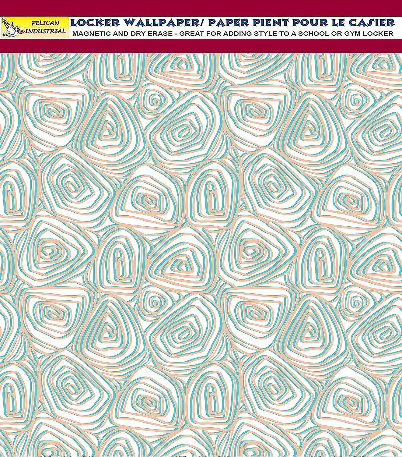 PELICAN INDUSTRIAL Deluxe School Locker Magnetic Wallpaper (Full Sheet Magnetic) - Full Cover Standard Half Lockers Pack of 12 Sheets - (Abstract vr52)