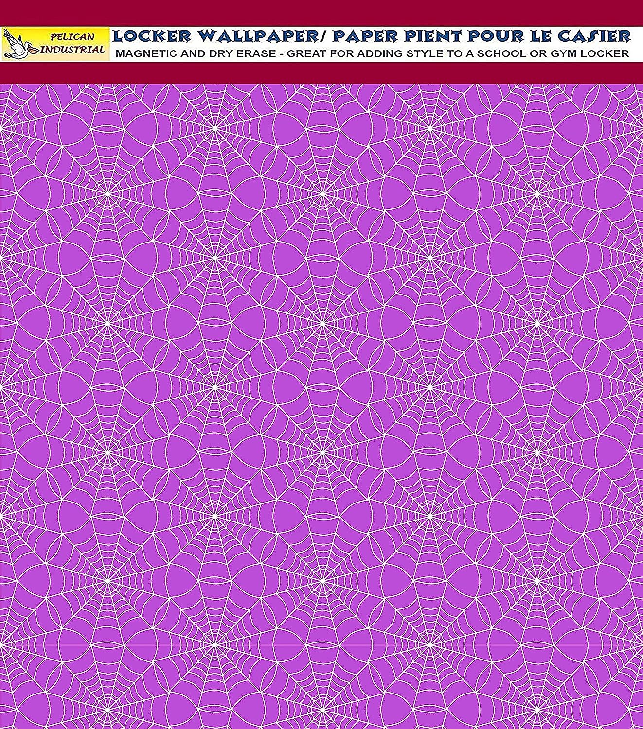 PELICAN INDUSTRIAL Deluxe School Locker Magnetic Wallpaper (Full Sheet Magnetic) - Full Cover Standard Half Lockers - Trimmable, Easy Install, Remove & Reuse - Pack of 12 Sheets - (Violet vr60)