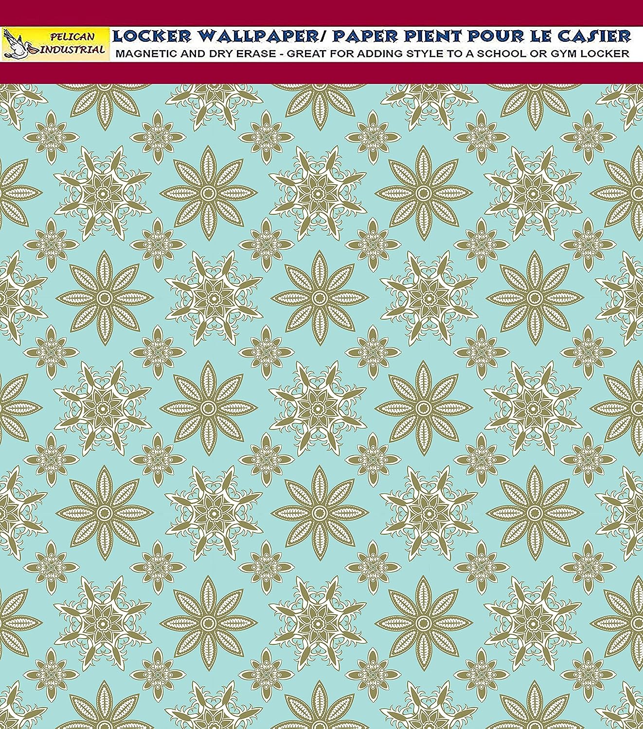 PELICAN INDUSTRIAL Deluxe School Locker Magnetic Wallpaper (Full Sheet Magnetic) - Full Cover Standard Half Lockers Pack of 12 Sheets - (Geometric vr66)