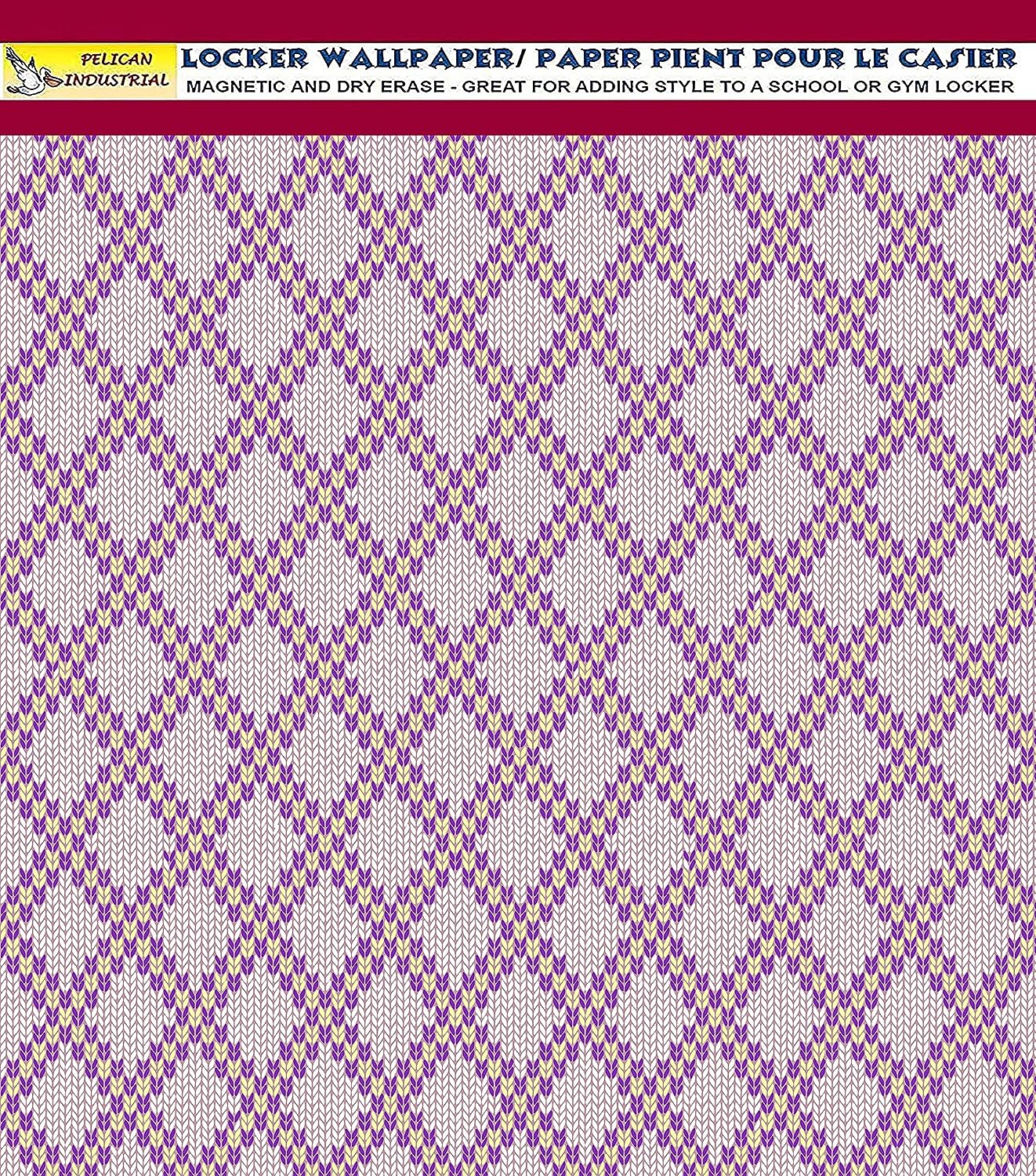PELICAN INDUSTRIAL Deluxe School Locker Magnetic Wallpaper (Full Sheet Magnetic) - Full Cover Standard Half Lockers Pack of 12 Sheets - (Geometric vr64)