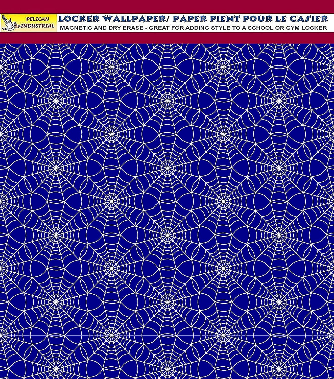 PELICAN INDUSTRIAL Deluxe School Locker Magnetic Wallpaper (Full Sheet Magnetic) - Full Cover Standard Half Lockers Pack of 12 Sheets - (Darker Blue vr61)