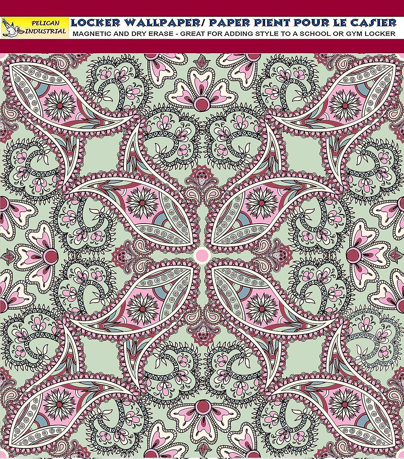 Deluxe School Locker Magnetic Wallpaper (Full sheet Magnetic) - Full Cover Standard Half Lockers - Trimmable, Easy Install, Remove & Reuse - Pack of 12 Sheets - (Floral with Flowers vr32)