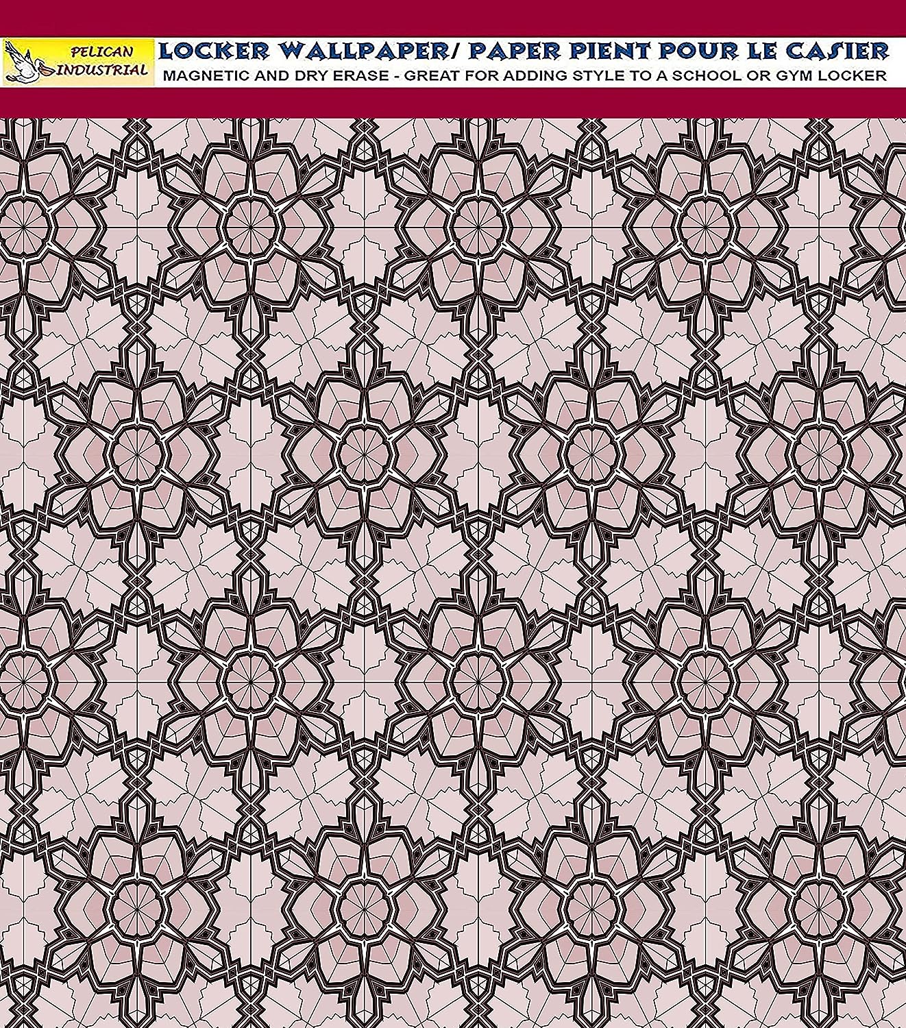 PELICAN INDUSTRIAL Deluxe School Locker Magnetic Wallpaper (Full Sheet Magnetic) - Full Cover Standard Half Lockers Pack of 12 Sheets - (Geometric vr57)