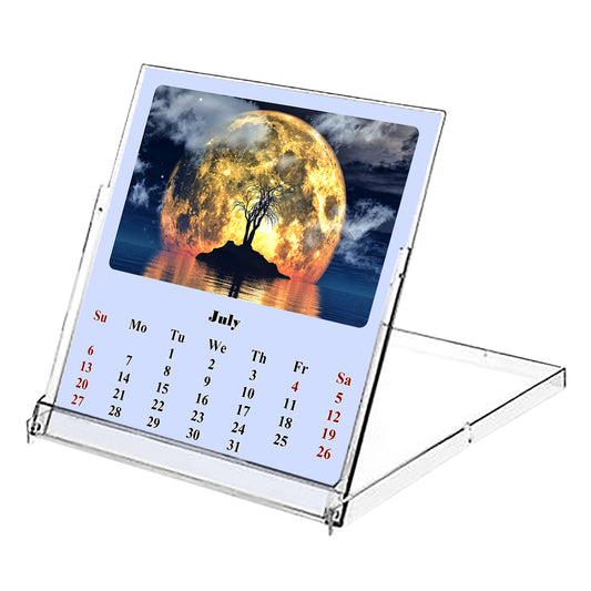 2025-2026 CD-Style Desk Calendar 18 Months Calendar (Lunar)