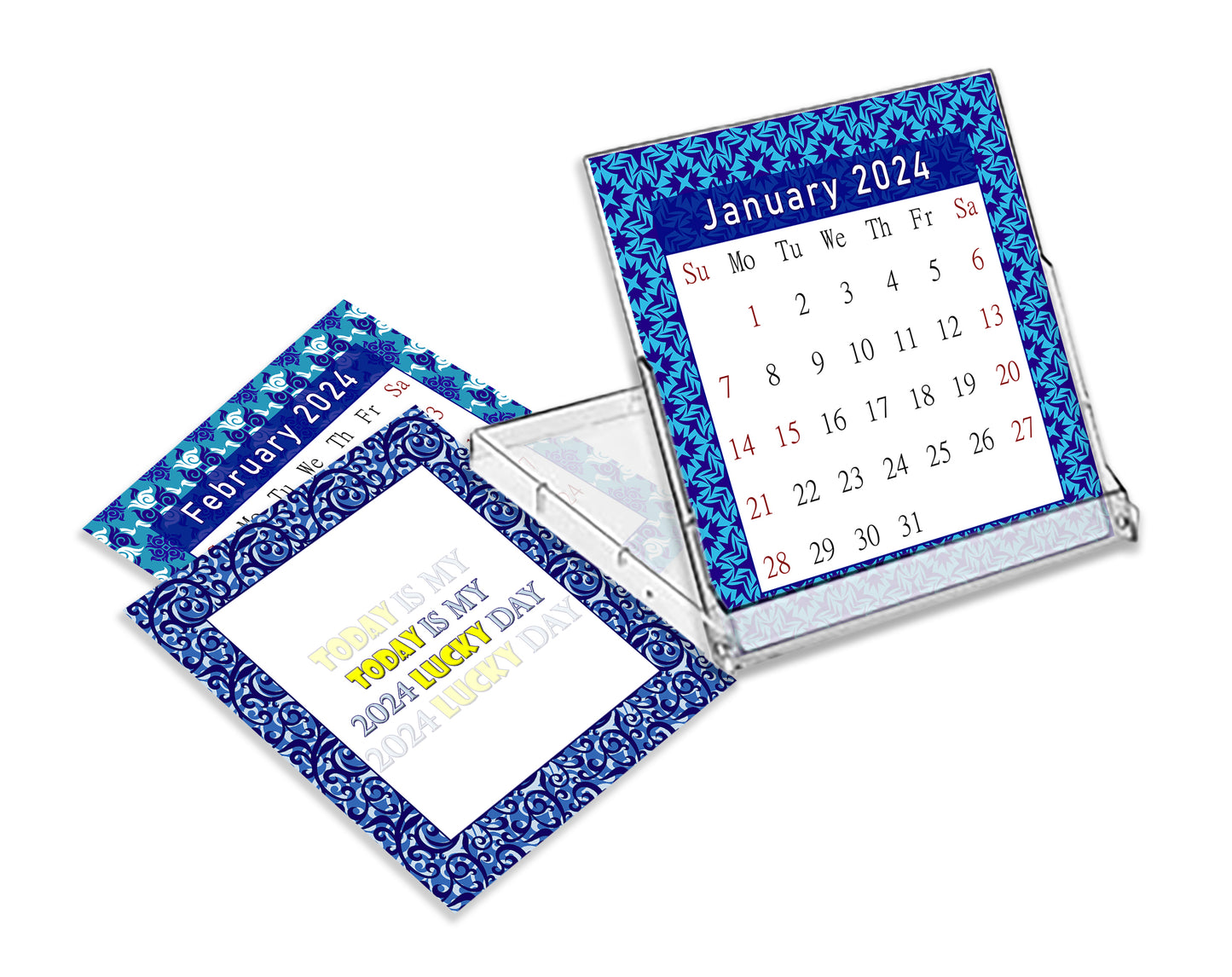 2023 - 2024 CD-Style Desk Calendar 16 Months Calendar / Planner / (Edition #18)