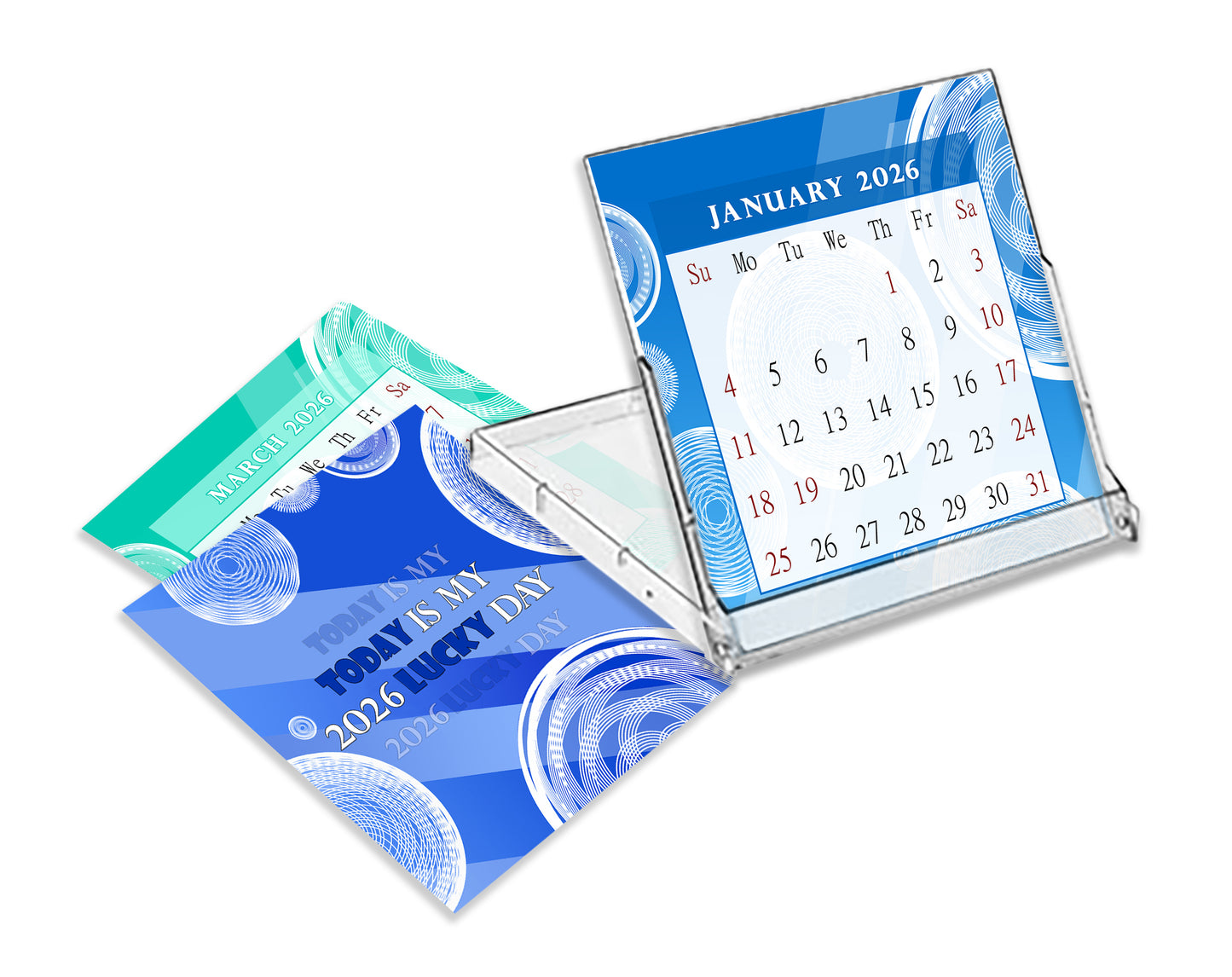 2026 CD-Style Desk Calendar 12 Months Calendar / Planner / Desk Calendar With CD Case Stand, Office Decor, Christmas Gifts (Edition #02)