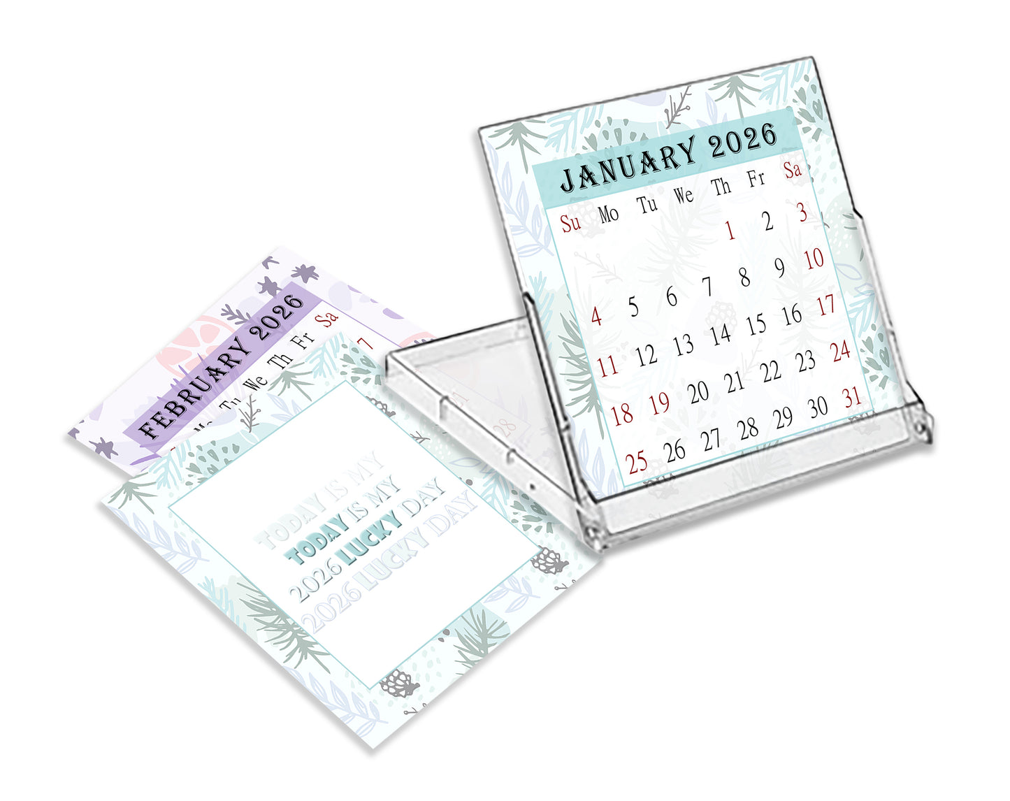 2026 CD-Style Desk Calendar 12 Months Calendar / Planner / Desk Calendar With CD Case Stand, Office Decor, Christmas Gifts (Edition #028)