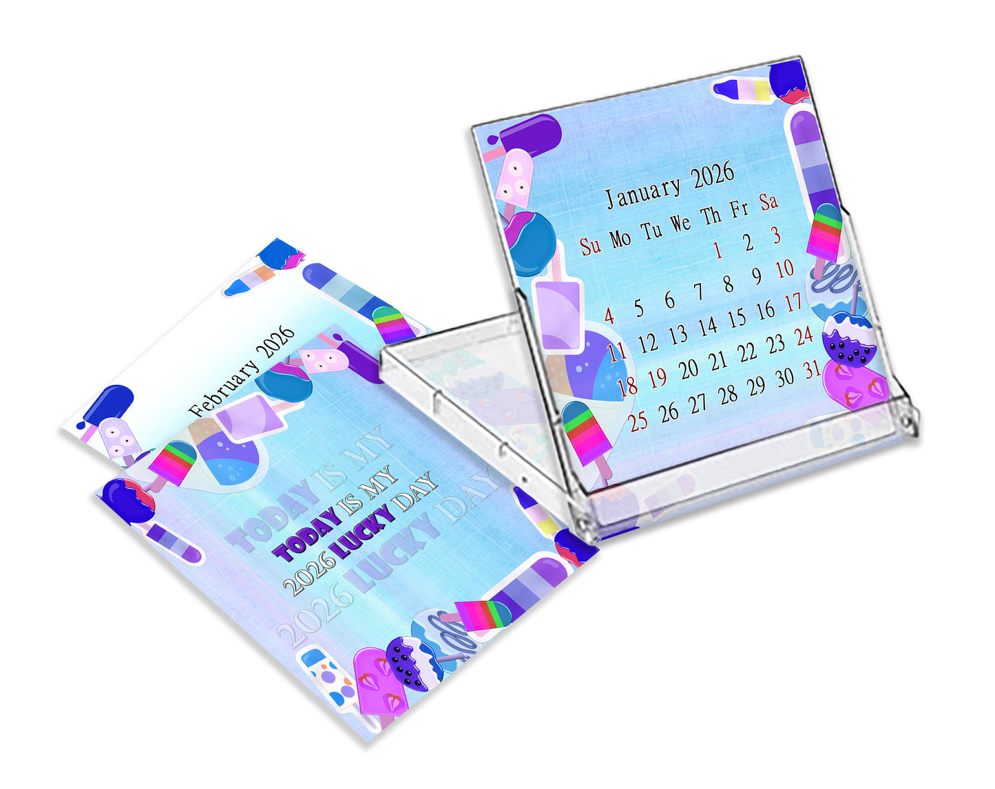 2026 CD-Style Desk Calendar 12 Months Calendar / Planner / Desk Calendar With CD Case Stand, Office Decor, Christmas Gifts (Edition #25)