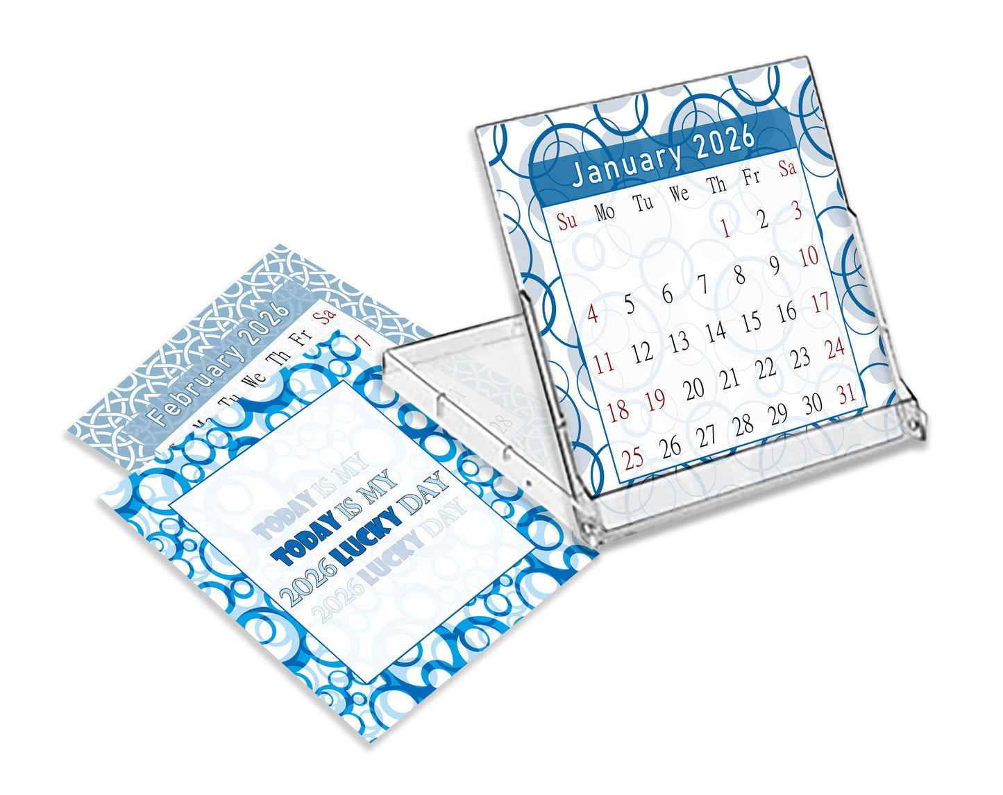 2026 CD-Style Desk Calendar 12 Months Calendar / Planner / Desk Calendar With CD Case Stand, Office Decor, Christmas Gifts (Edition #04)