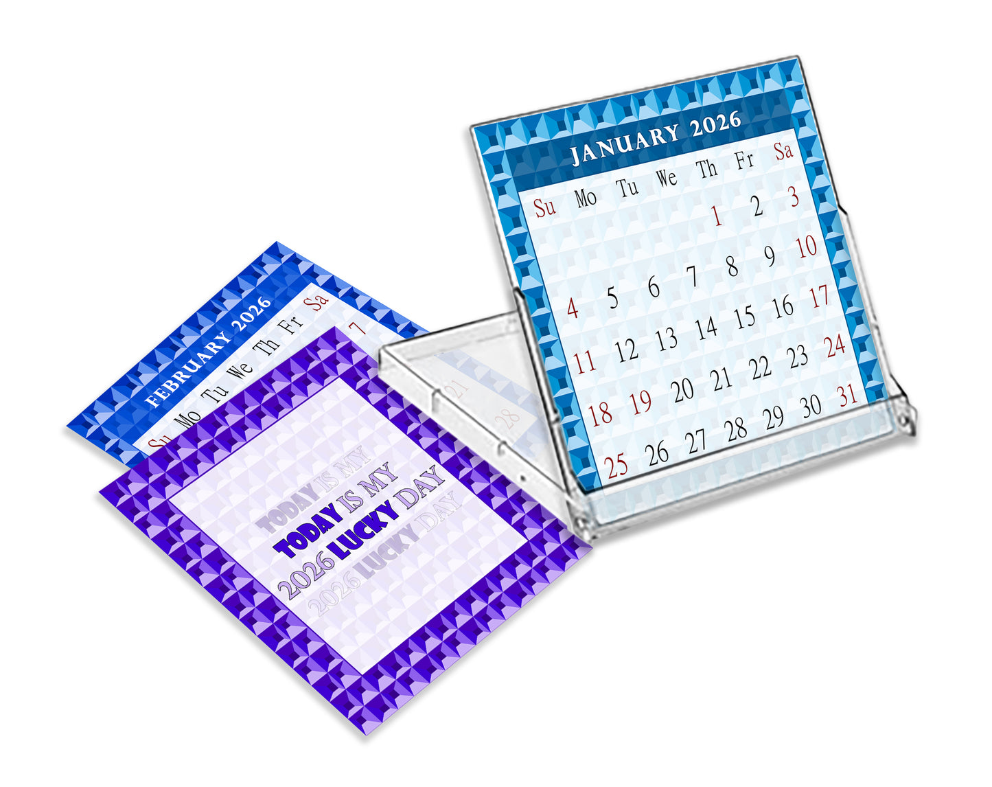 2026 CD-Style Desk Calendar 12 Months Calendar / Planner / Desk Calendar With CD Case Stand, Office Decor, Christmas Gifts (Edition #03)