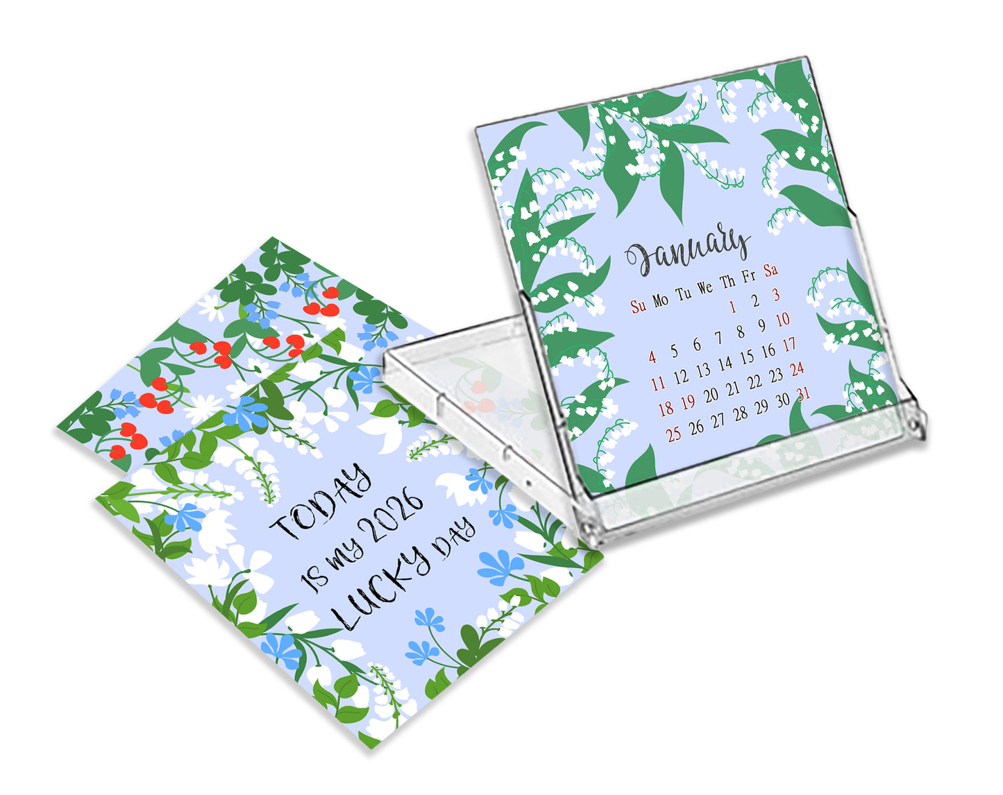 2026 CD-Style Desk Calendar 12 Months Calendar / Planner / Desk Calendar With CD Case Stand, Office Decor, Christmas Gifts (Edition #027)