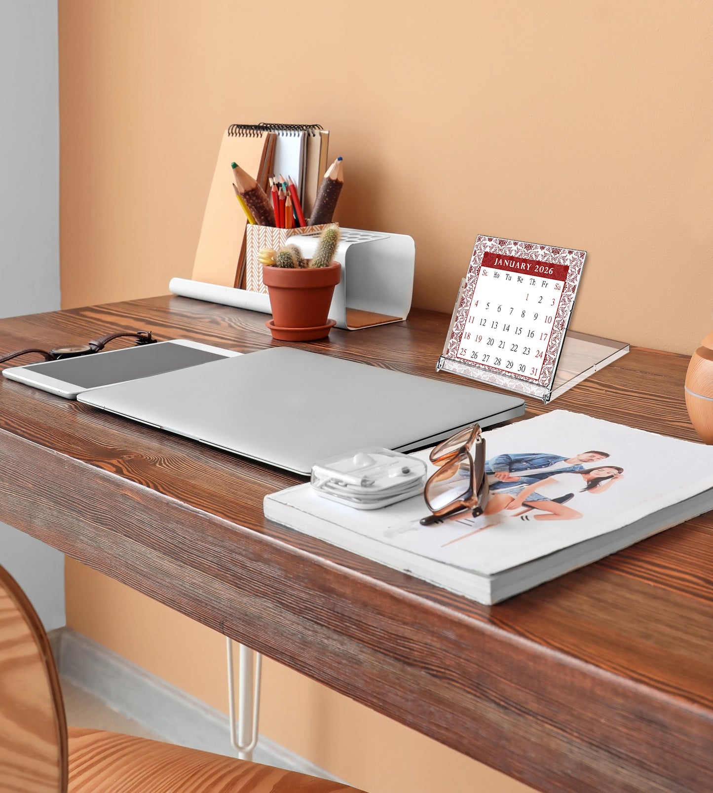 2026 CD-Style Desk Calendar 12 Months Calendar / Planner / Desk Calendar With CD Case Stand, Office Decor, Christmas Gifts (Edition #14)