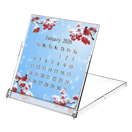 2026 CD-Style Desk Calendar 12 Months Calendar / Planner / Desk Calendar With CD Case Stand, Office Decor, Christmas Gifts (Edition #16)