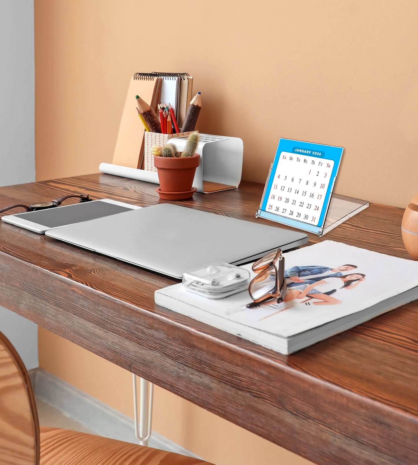 2026 CD-Style Desk Calendar 12 Months Calendar / Planner / Desk Calendar With CD Case Stand, Office Decor, Christmas Gifts (Edition #07)