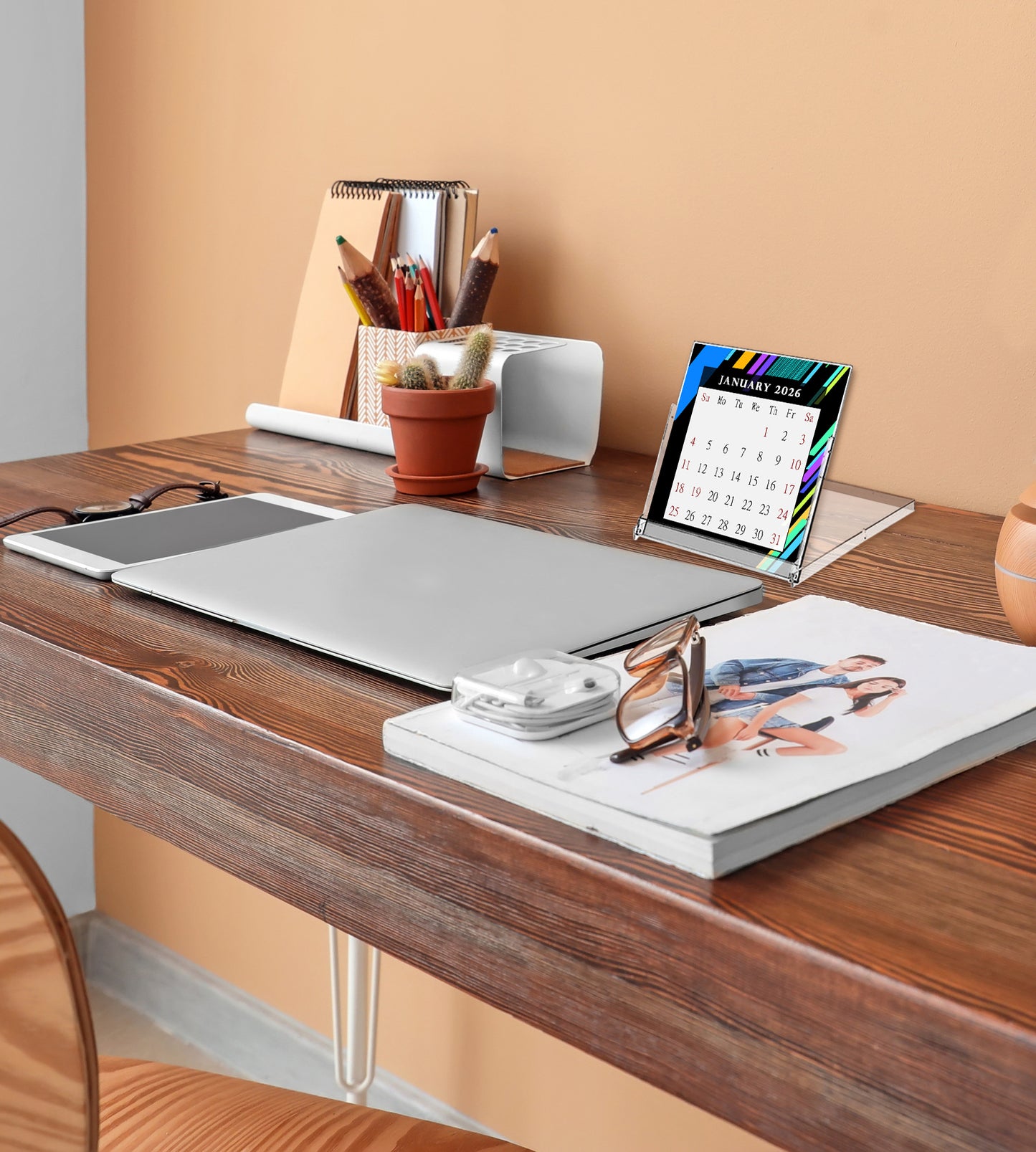 2026 CD-Style Desk Calendar 12 Months Calendar / Planner / Desk Calendar With CD Case Stand, Office Decor, Christmas Gifts (Edition #13)