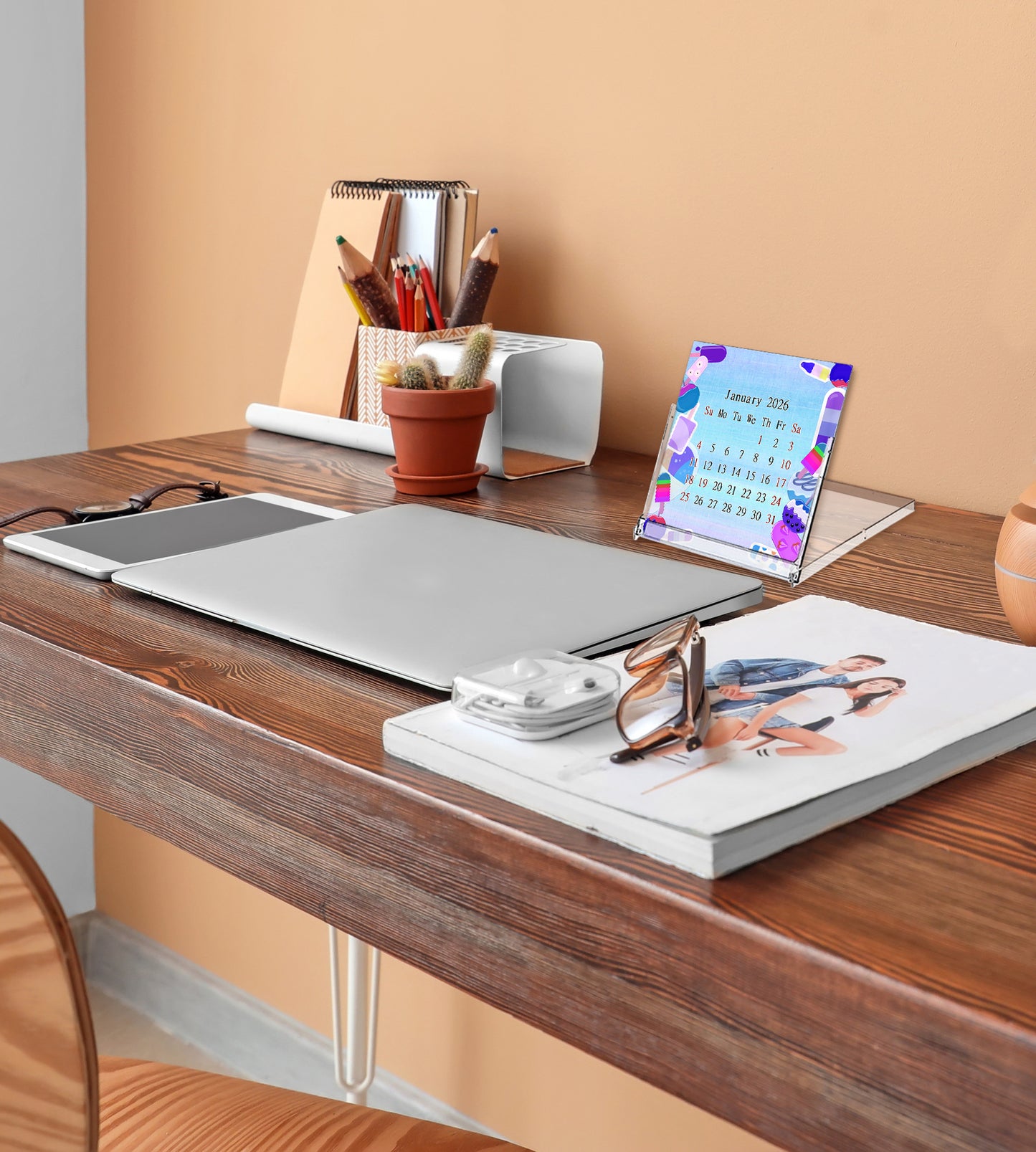 2026 CD-Style Desk Calendar 12 Months Calendar / Planner / Desk Calendar With CD Case Stand, Office Decor, Christmas Gifts (Edition #25)