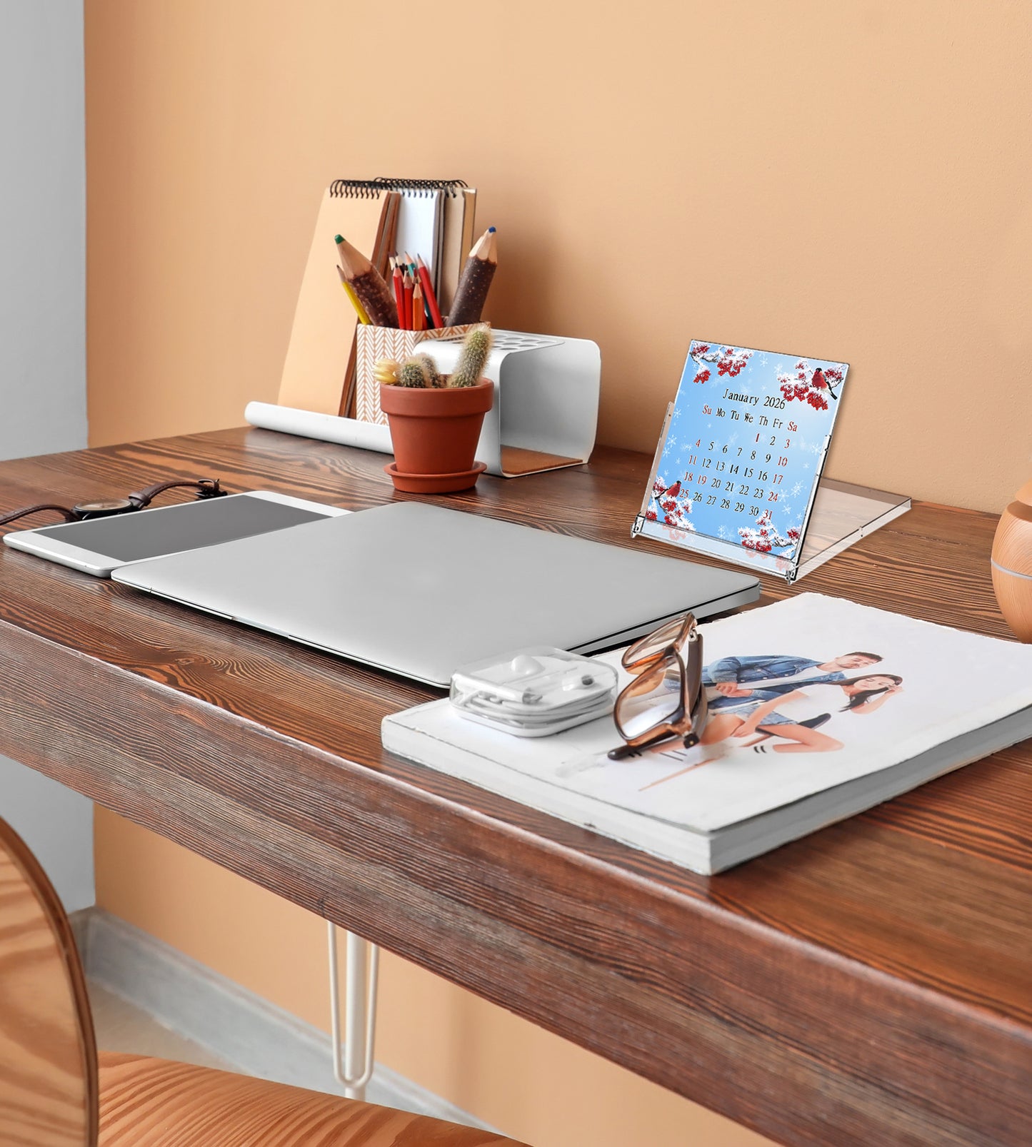 2026 CD-Style Desk Calendar 12 Months Calendar / Planner / Desk Calendar With CD Case Stand, Office Decor, Christmas Gifts (Edition #16)