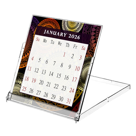 2026 CD-Style Desk Calendar 12 Months Calendar / Planner / Desk Calendar With CD Case Stand, Office Decor, Christmas Gifts (Edition #12)