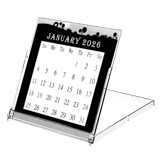 2026 CD-Style Desk Calendar 12 Months Calendar / Planner / Desk Calendar With CD Case Stand, Office Decor, Christmas Gifts (Edition #15)