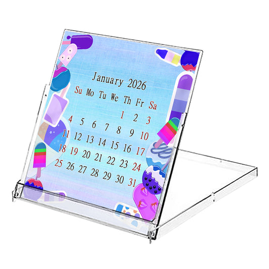 2026 CD-Style Desk Calendar 12 Months Calendar / Planner / Desk Calendar With CD Case Stand, Office Decor, Christmas Gifts (Edition #25)