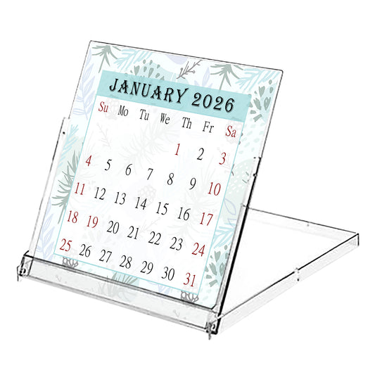 2026 CD-Style Desk Calendar 12 Months Calendar / Planner / Desk Calendar With CD Case Stand, Office Decor, Christmas Gifts (Edition #028)
