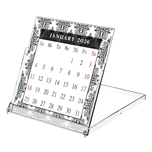 2026 CD-Style Desk Calendar 12 Months Calendar / Planner / Desk Calendar With CD Case Stand, Office Decor, Christmas Gifts (Edition #08)