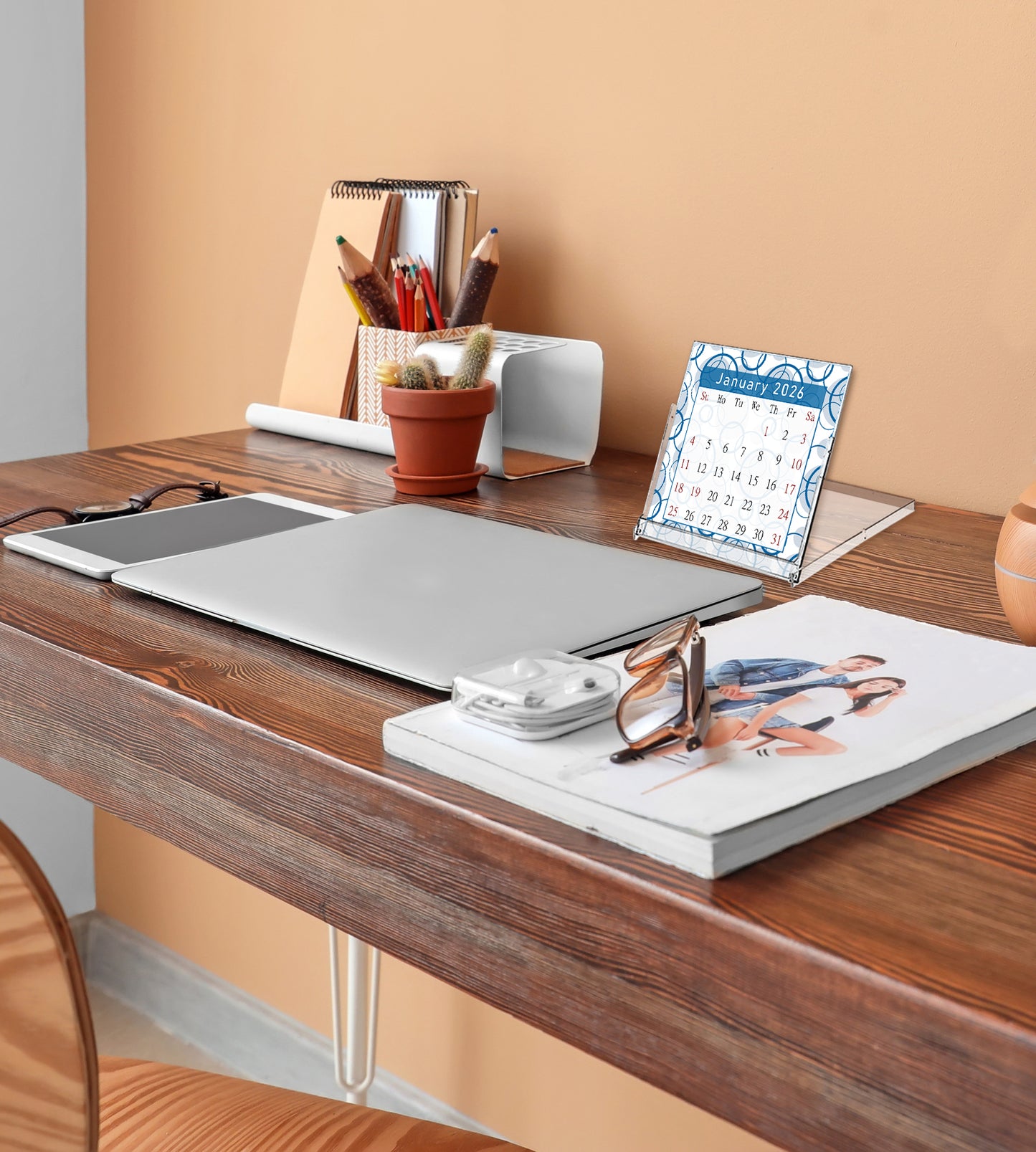 2026 CD-Style Desk Calendar 12 Months Calendar / Planner / Desk Calendar With CD Case Stand, Office Decor, Christmas Gifts (Edition #04)