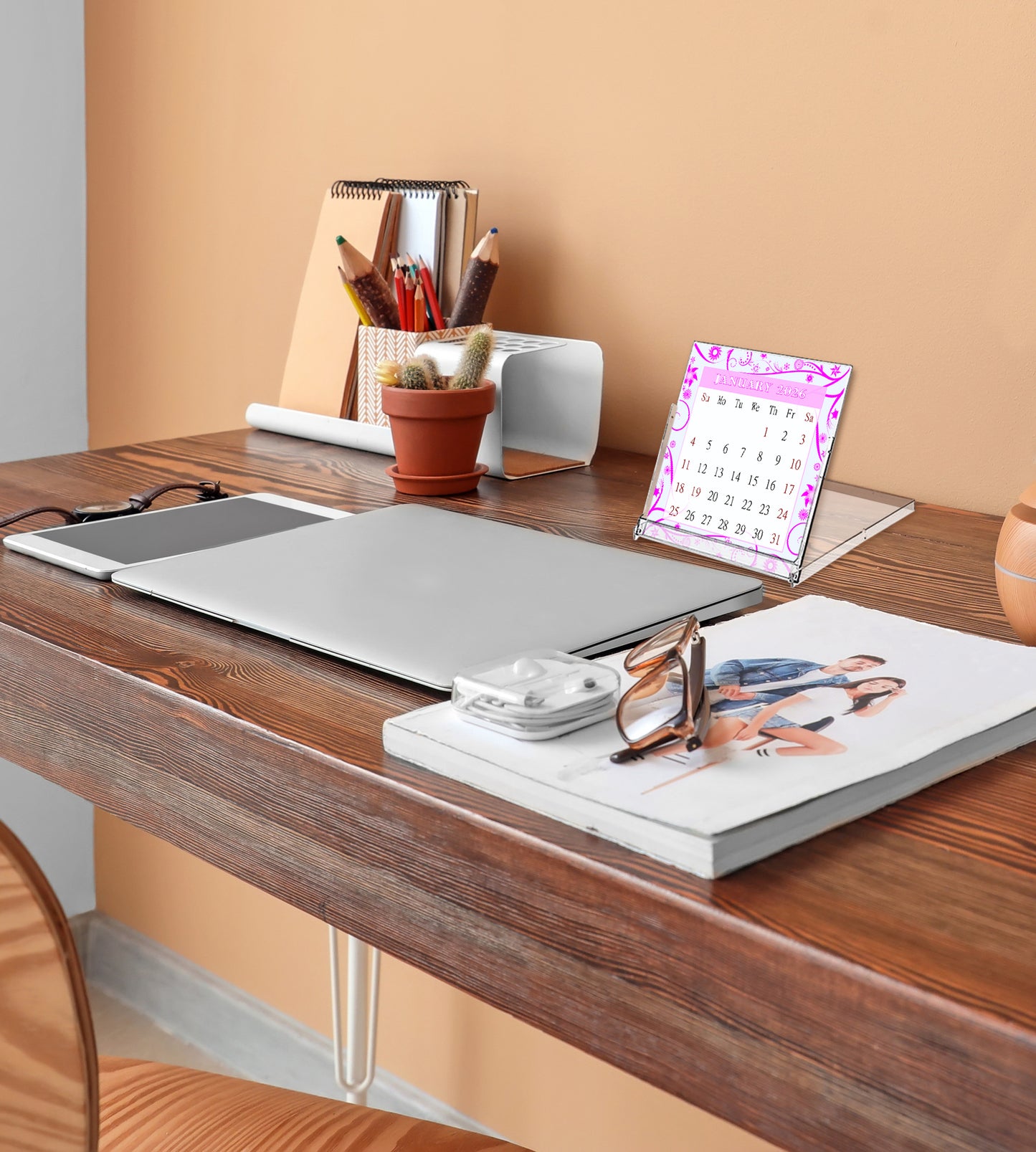 2026 CD-Style Desk Calendar 12 Months Calendar / Planner / Desk Calendar With CD Case Stand, Office Decor, Christmas Gifts (Edition #10)