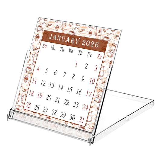 2026 CD-Style Desk Calendar 12 Months Calendar / Planner / Desk Calendar With CD Case Stand, Office Decor, Christmas Gifts (Edition #24)