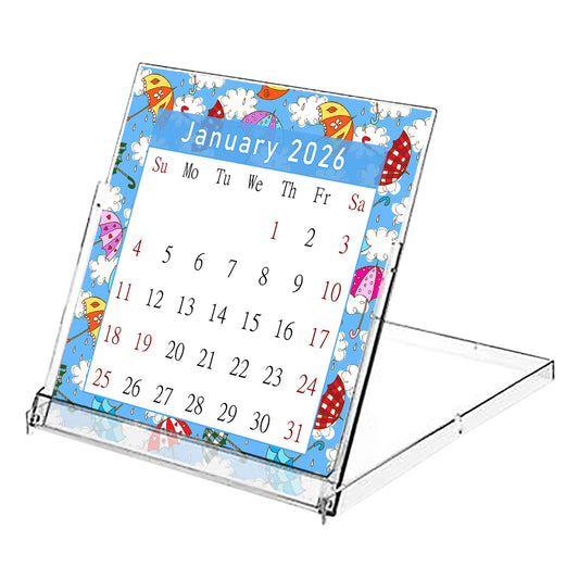 2026 CD-Style Desk Calendar 12 Months Calendar / Planner / Desk Calendar With CD Case Stand, Office Decor, Christmas Gifts (Edition #23)