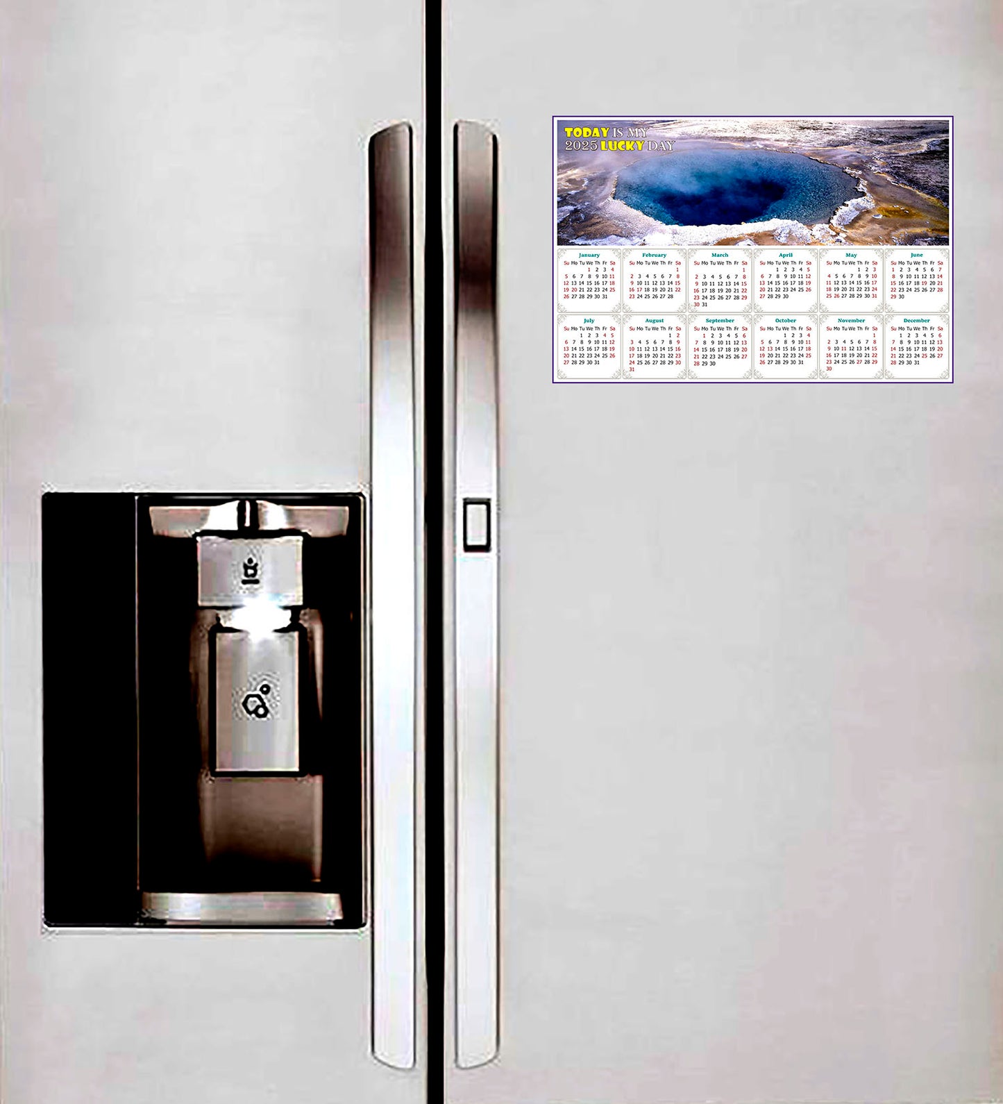 2025 Peel & Stick Calendar - Today is my Lucky Day - Removable, Repositionable - 039 (9"x 6")