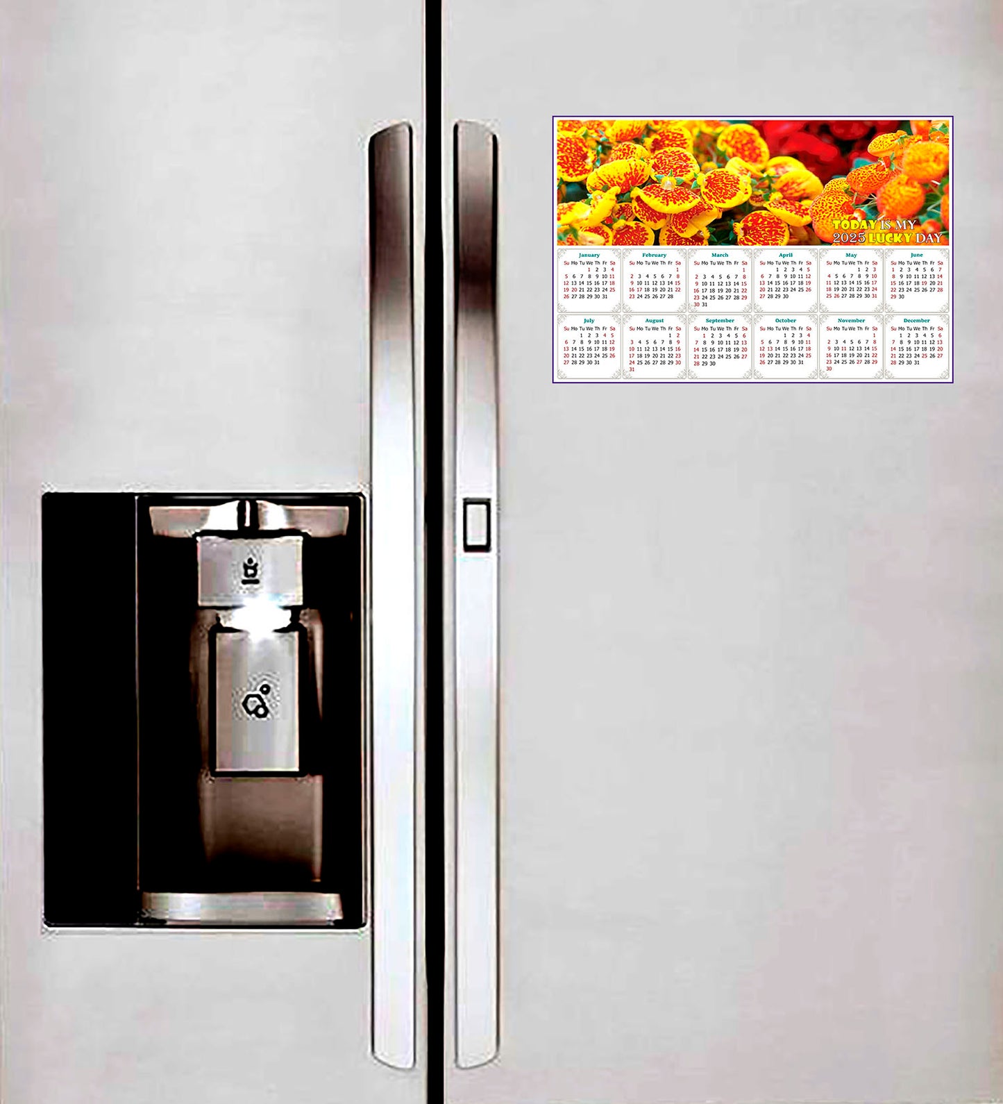 2025 Magnetic Calendar - Calendar Magnets - Today is My Lucky Day - Edition #13