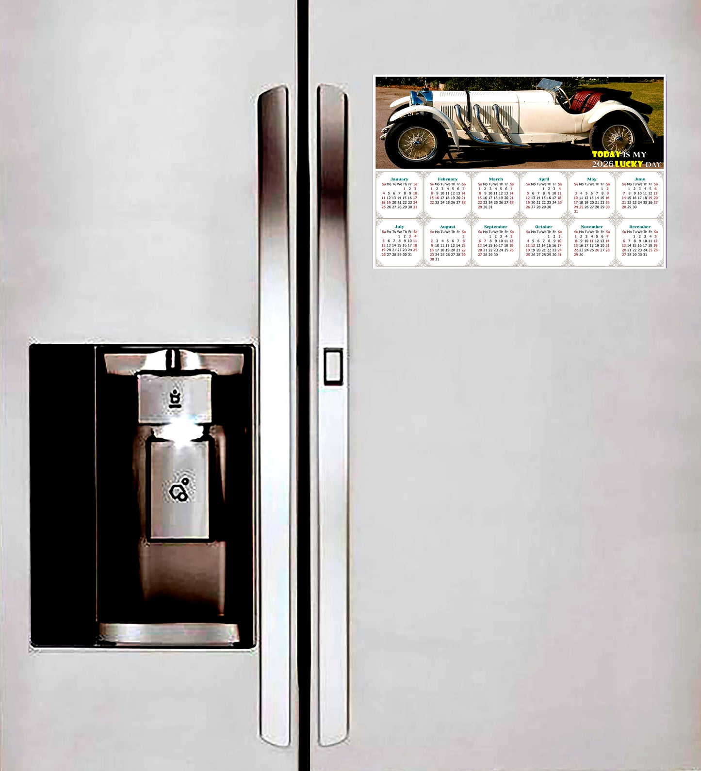 2026 Magnetic Calendar - Calendar Magnets - Today is my Lucky Day - Edition #50