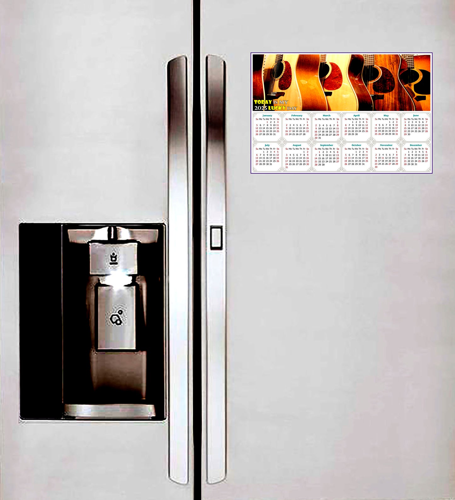 2025 Peel & Stick Calendar - Today is my Lucky Day - Removable, Repositionable - 043 (9"x 6")
