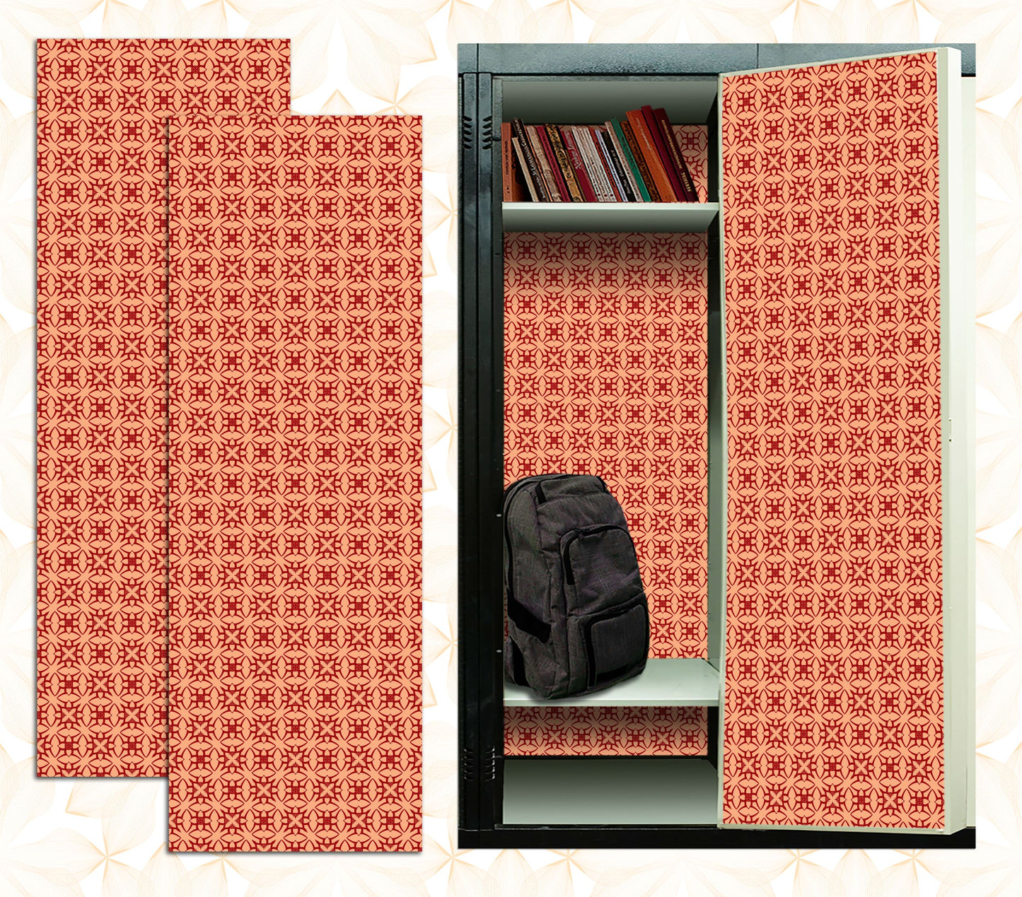 Magnetic Locker Wallpaper - Pack of 2 Rolls - (Geometric) (vg 018)