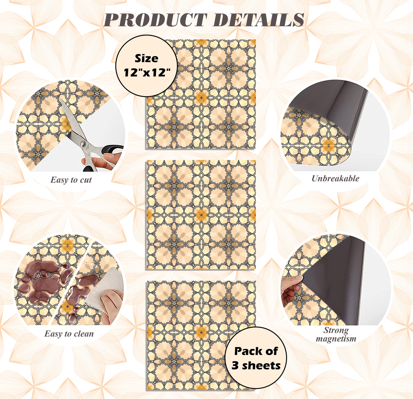 PELICAN INDUSTRIAL Deluxe School Locker Magnetic Wallpaper (Full Sheet Magnetic) - Full Cover Standard Half Lockers Pack of 12 Sheets - (Geometric vr55)