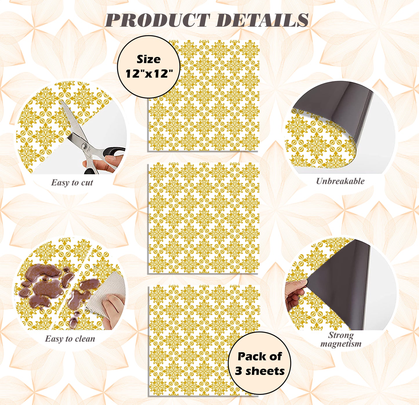 PELICAN INDUSTRIAL Deluxe School Locker Magnetic Wallpaper (Full Sheet Magnetic) - Full Cover Standard Half Lockers Pack of 12 Sheets - (Geometric vr65)