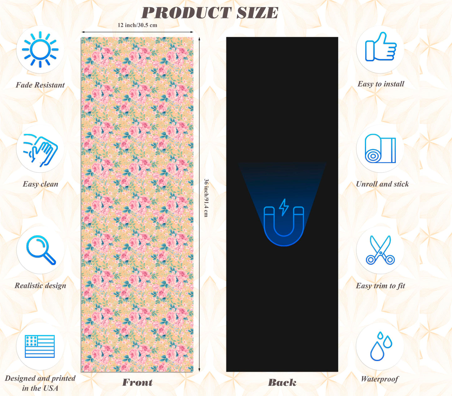 Magnetic Locker Wallpaper - Pack of 2 Rolls - (vb17)