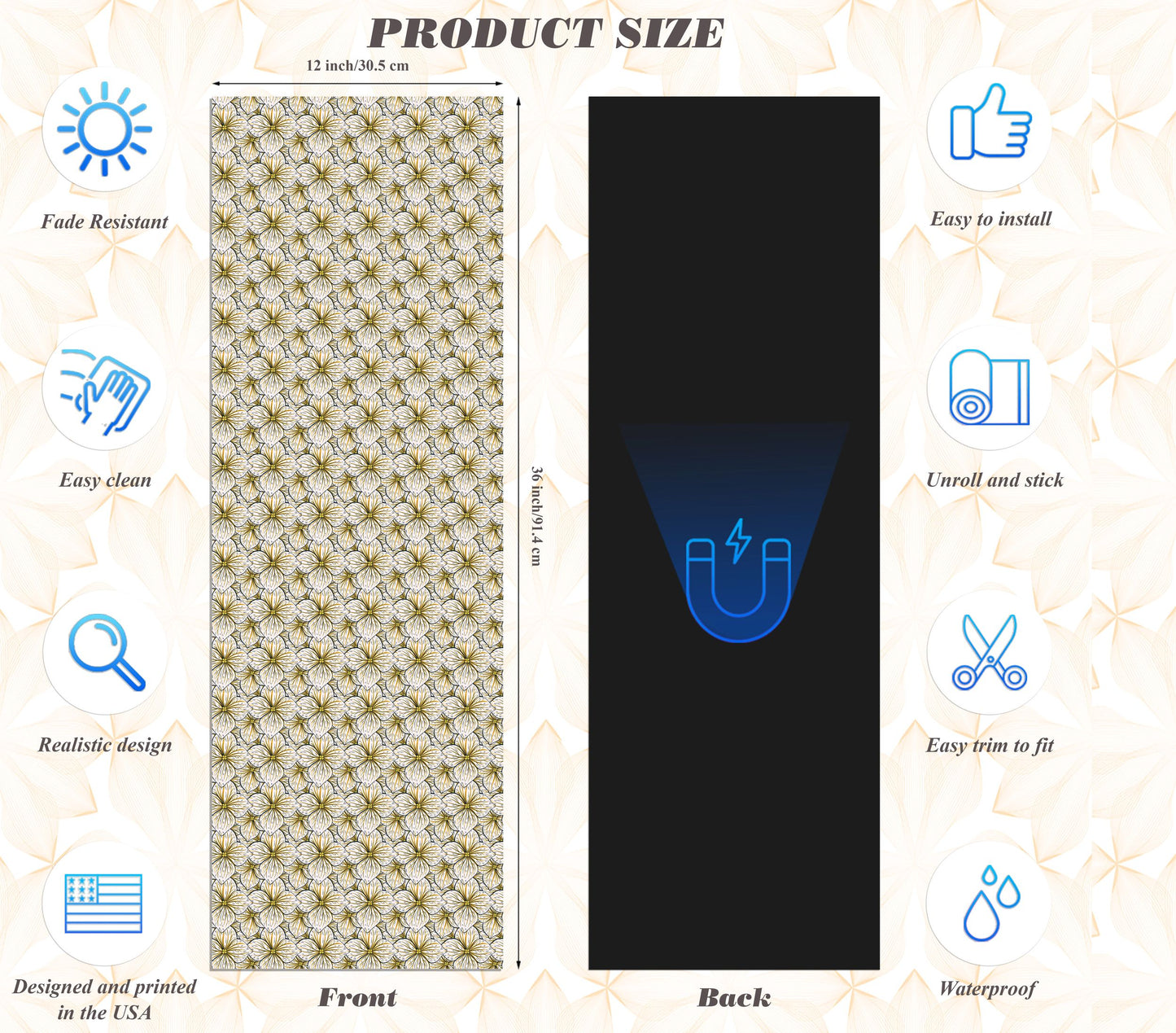 Magnetic Locker Wallpaper - Pack of 2 Rolls - (vr46)