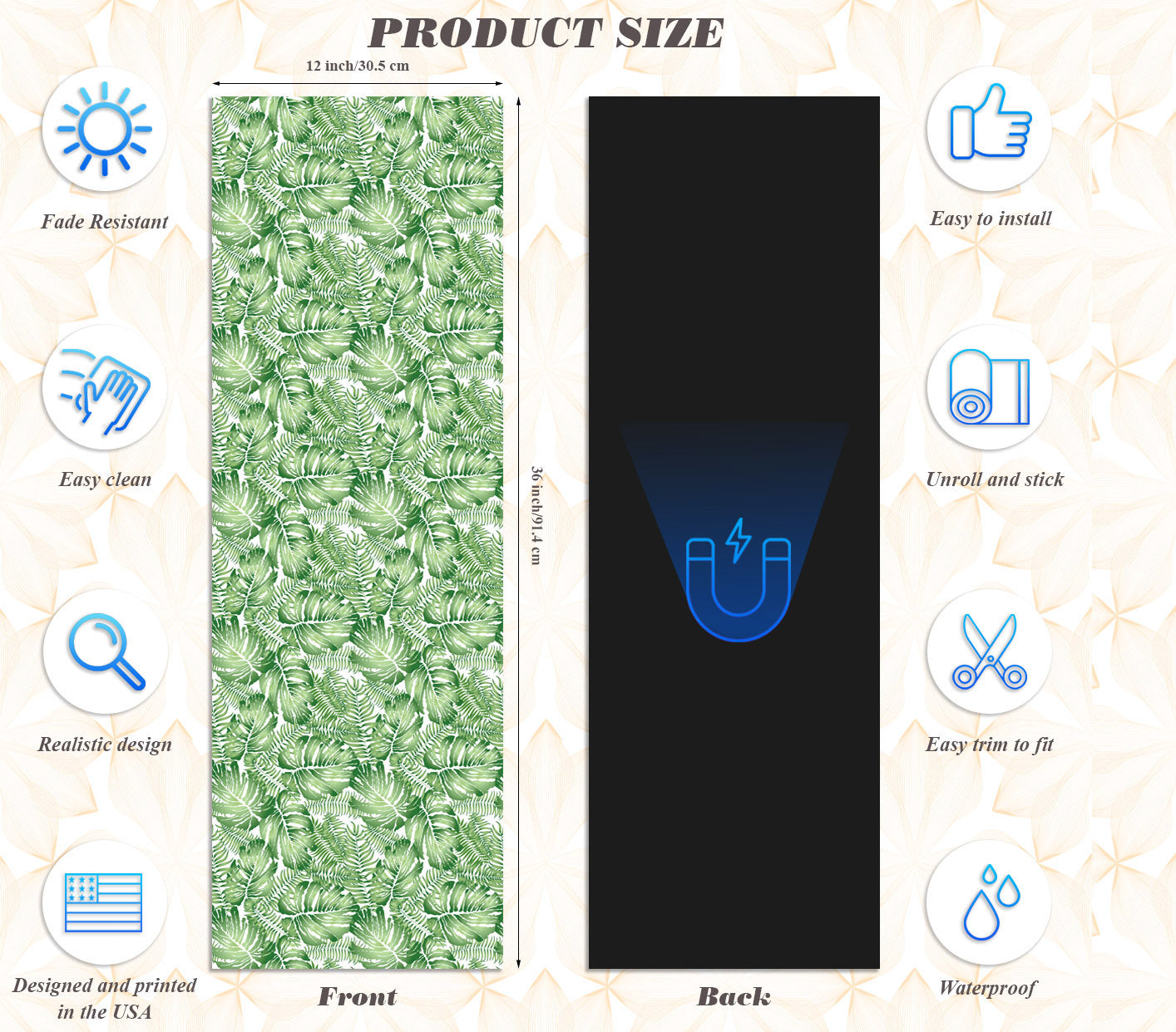 Magnetic Locker Wallpaper - Pack of 2 Rolls - (vr62)