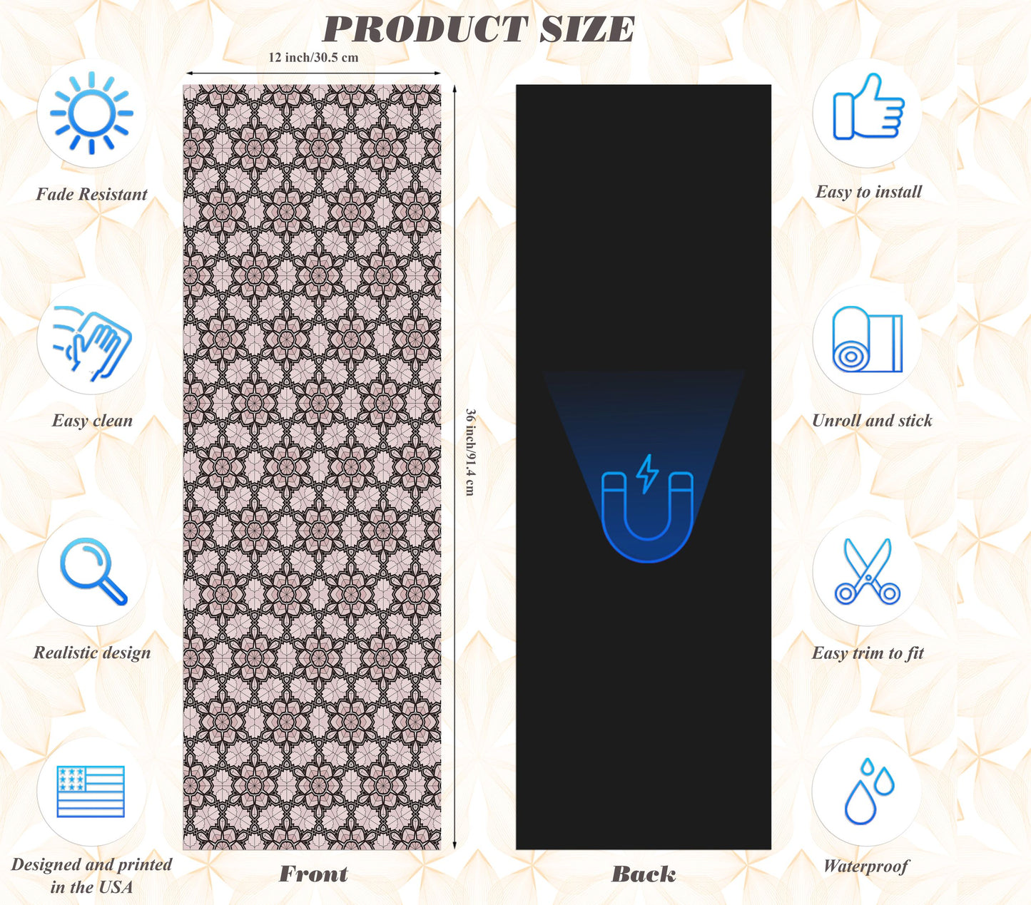 Magnetic Locker Wallpaper - Pack of 2 Rolls - (vr57)