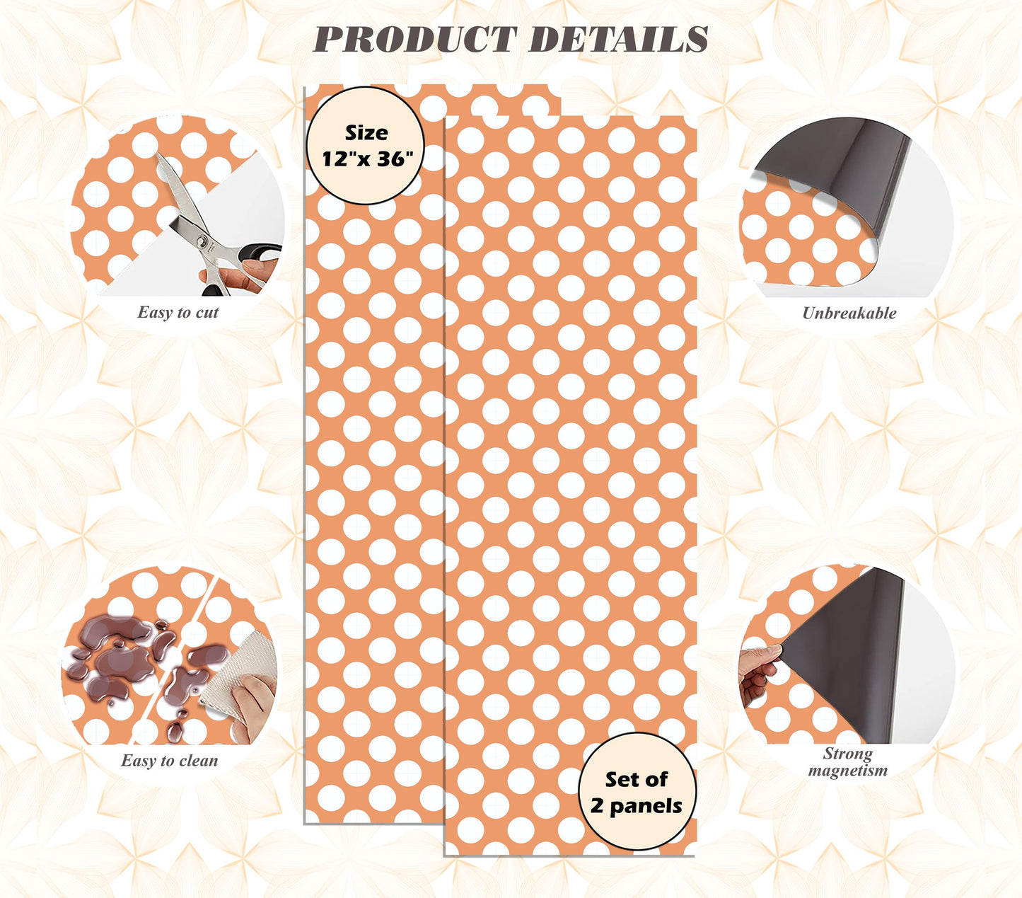 Magnetic Locker Wallpaper - Pack of 2 Rolls Polka Dot (vg 005)